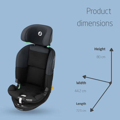 Maxi-Cosi Emerald S i-Size 360° Car Seat, 0–12 Years, Group 0+123 – Tonal Black