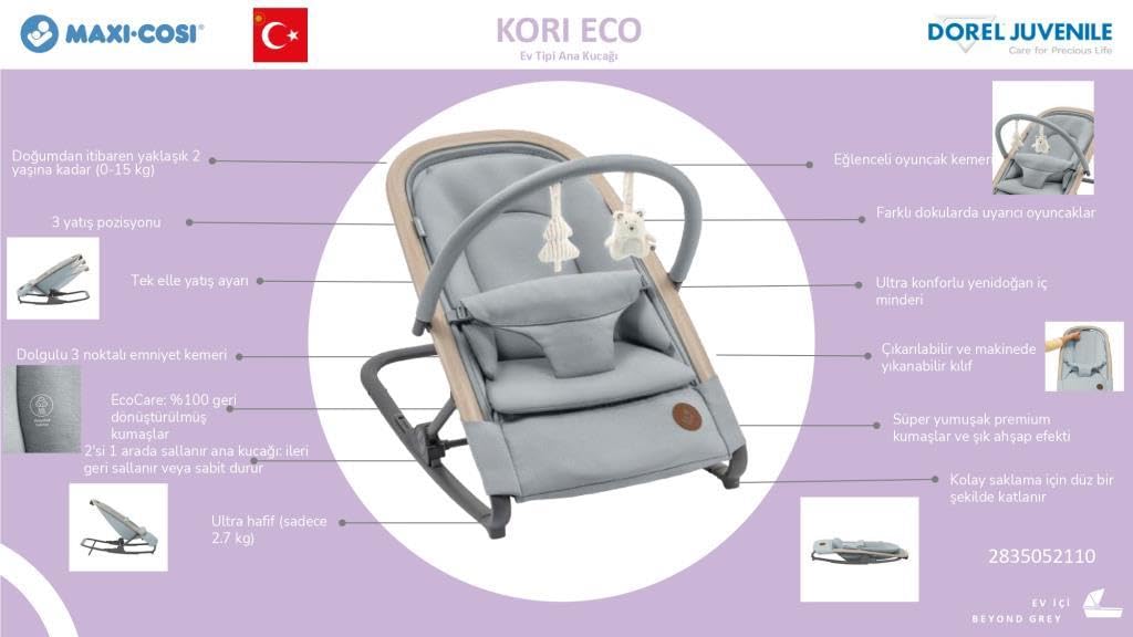 Maxi-Cosi Kori 2-in-1 Baby Bouncer with Toy Arch | 0–2Y