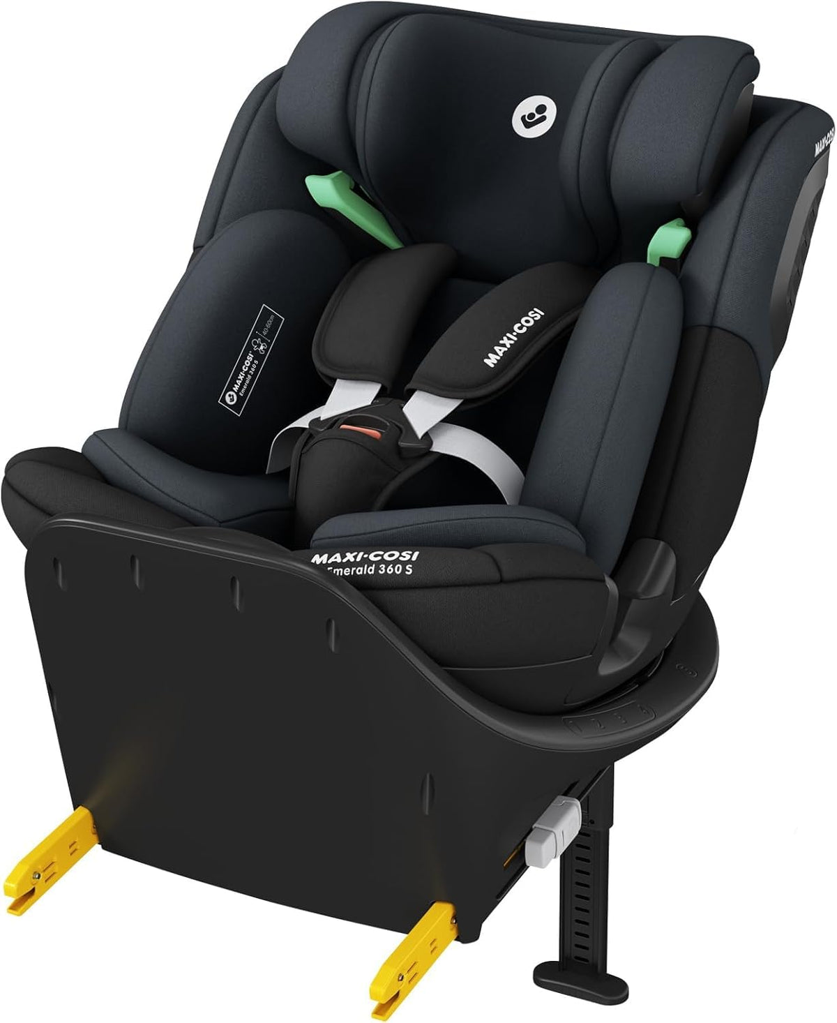 Maxi-Cosi Emerald S i-Size 360° Car Seat, 0–12 Years, Group 0+123 – Tonal Black