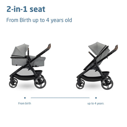 Maxi-Cosi Zelia Select Trio 3-in-1 Travel System, 0–4 Years – Grey
