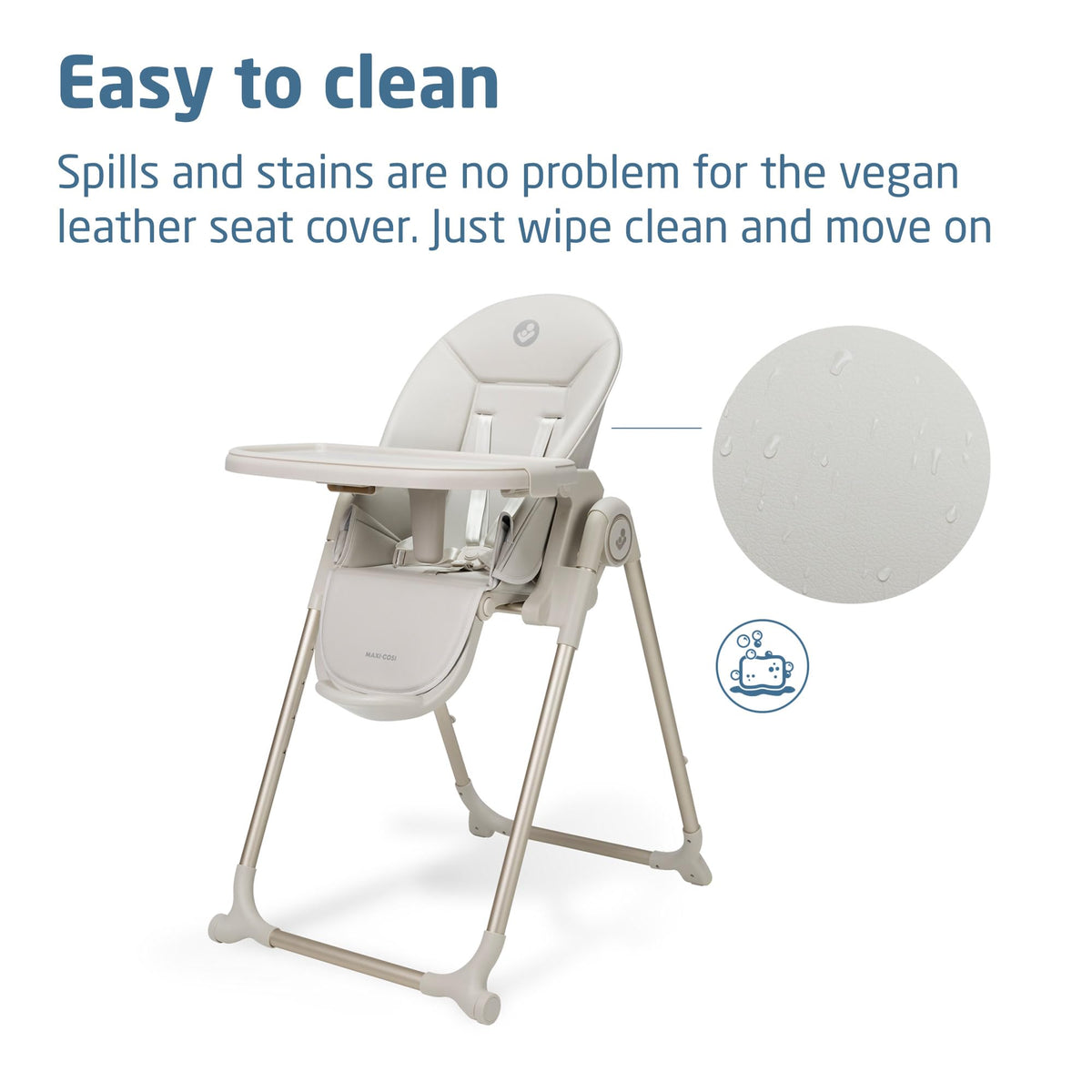 Maxi-Cosi Ava2 Foldable Highchair, 0–3 Years, 4 Reclines – Elegance Beige