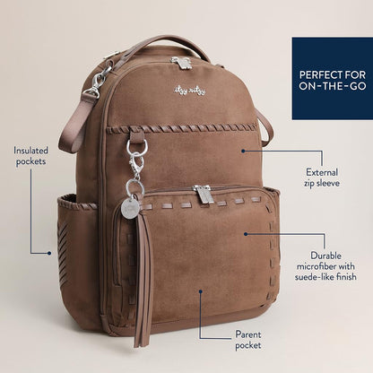 Itzy Ritzy Boss Plus Diaper Bag Backpack 19 Pockets | Aspen