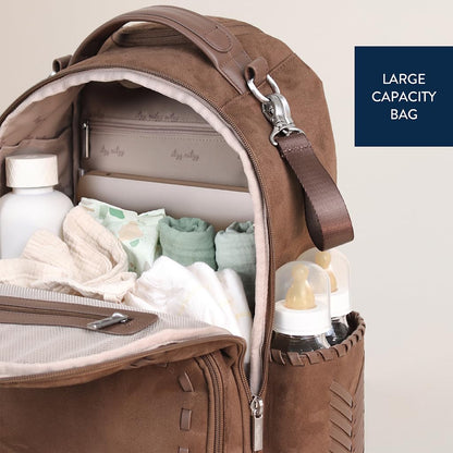 Itzy Ritzy Boss Plus Diaper Bag Backpack 19 Pockets | Aspen
