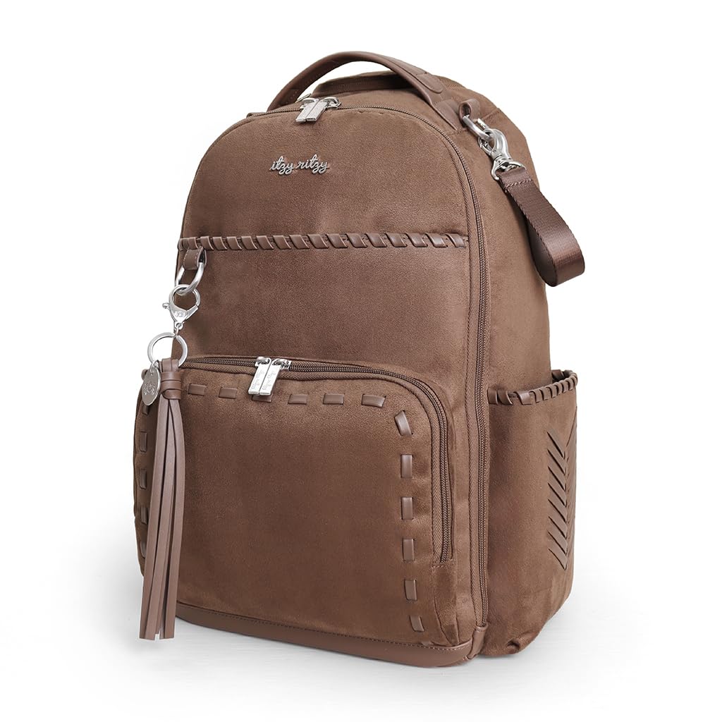 Itzy Ritzy Boss Plus Diaper Bag Backpack 19 Pockets | Aspen