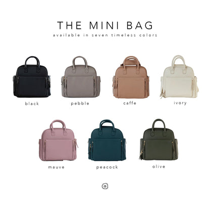 Ayla & Co Mini Convertible Diaper Tote Bag | Pebble