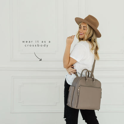Ayla & Co Convertible Diaper Bag Backpack | Vegan Leather