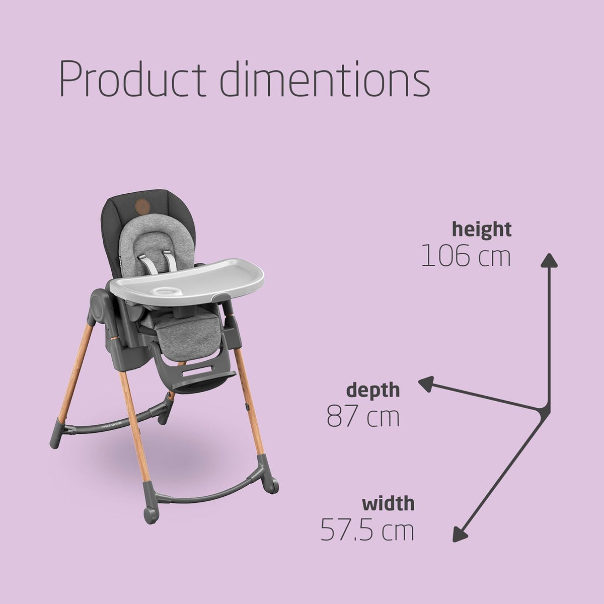 Maxi-Cosi Minla 6-in-1 Highchair 0–14 Yrs Essential Graphite