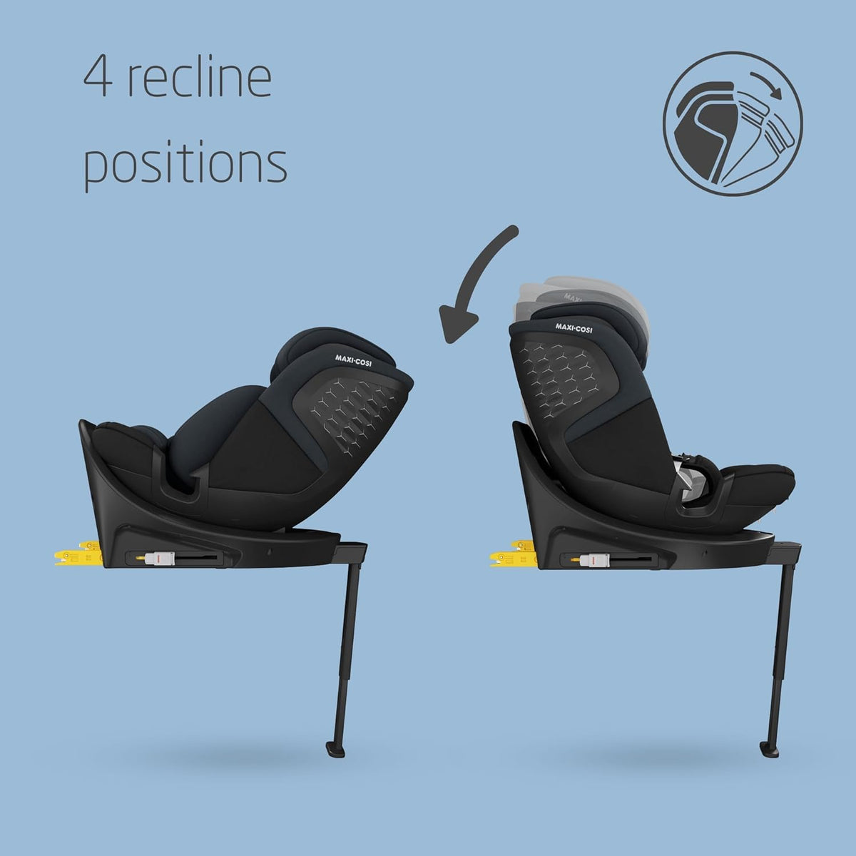 Maxi-Cosi Emerald S i-Size 360° Car Seat, 0–12 Years, Group 0+123 – Tonal Black