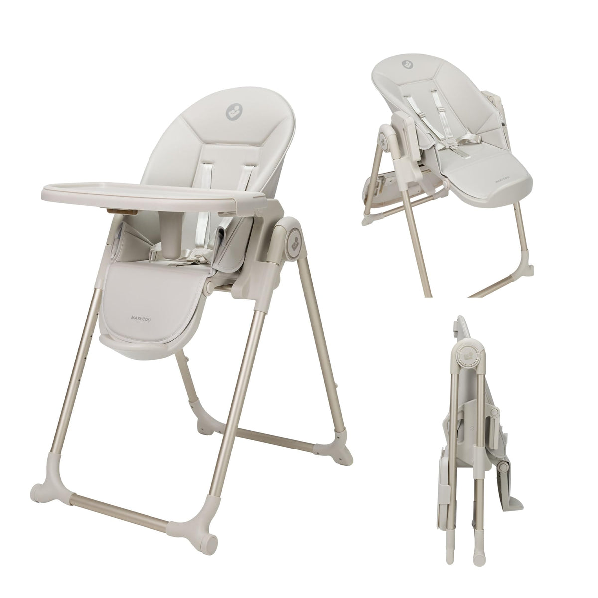 Maxi-Cosi Ava2 Foldable Highchair, 0–3 Years, 4 Reclines – Elegance Beige