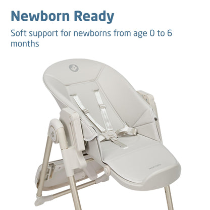 Maxi-Cosi Ava2 Foldable Highchair, 0–3 Years, 4 Reclines – Elegance Beige
