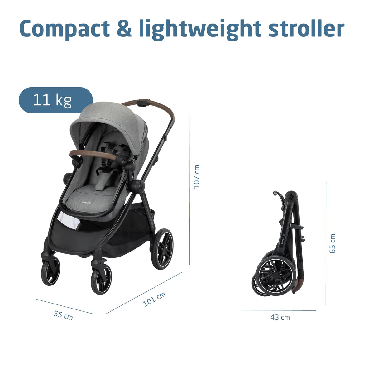 Maxi-Cosi Zelia Select Trio 3-in-1 Travel System, 0–4 Years – Grey