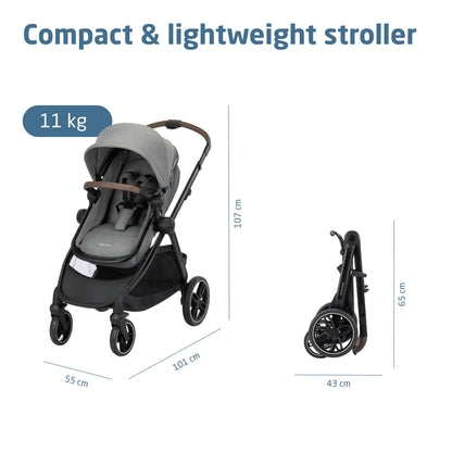 Maxi-Cosi Zelia Select Trio 3-in-1 Travel System, 0–4 Years – Grey