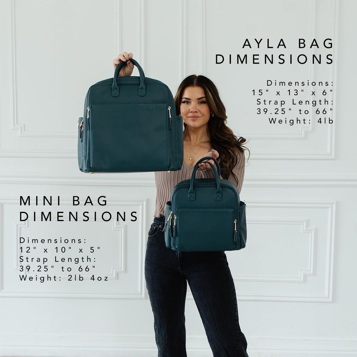 Ayla & Co Mini Convertible Diaper Tote Bag | Pebble