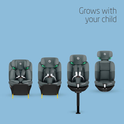 Maxi-Cosi Emerald S i-Size 360° Car Seat, 0–12 Years, Group 0+123 – Tonal Graphite