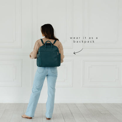 Ayla & Co Convertible Diaper Bag Backpack | Vegan Leather