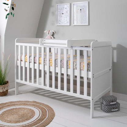 Tutti Bambini Rio 2-in-1 Cot Bed & Changer White 140x70cm