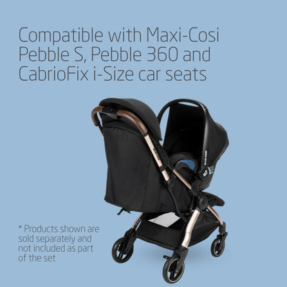 Maxi-Cosi Eva3 Lightweight Pushchair, 0–4 Years, Auto Fold – Essential Black
