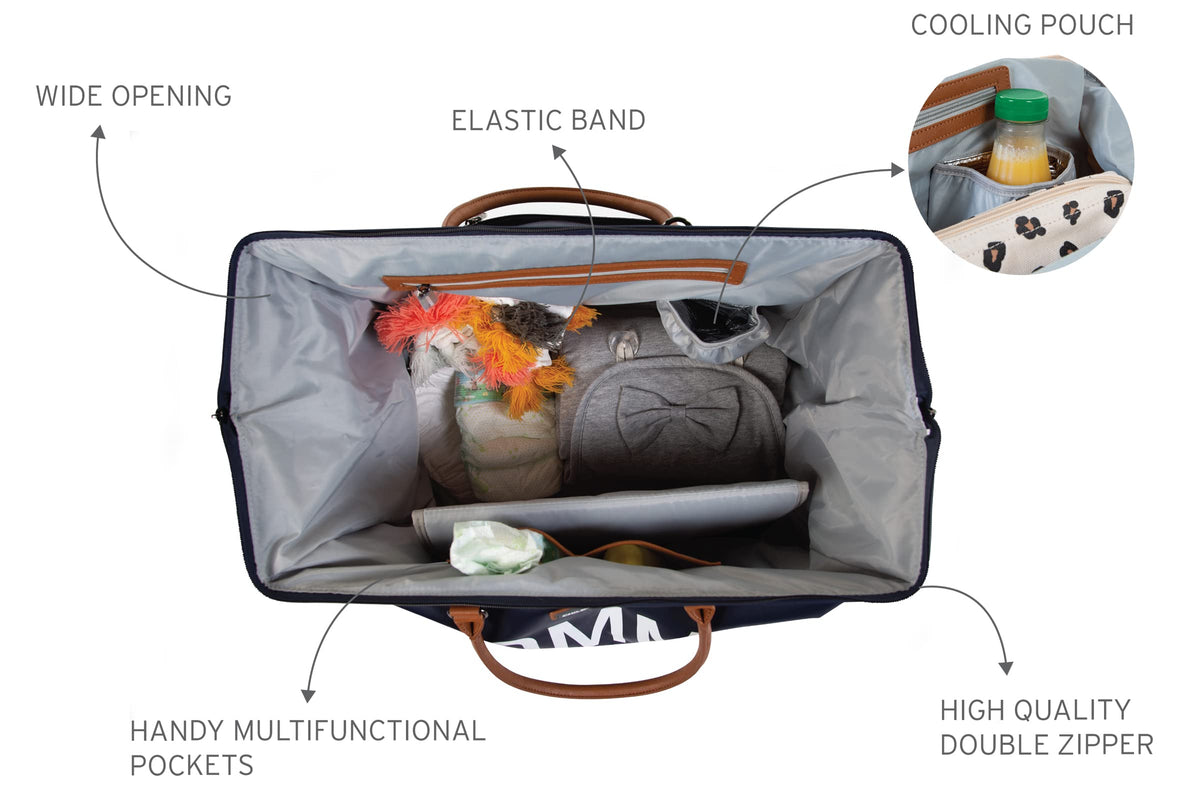 Childhome Navy Large Diaper Bag | Mommy Hospital Tote
