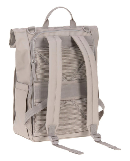 LÄSSIG Roll-Top Baby Changing Backpack with Mat & Bottle Holder