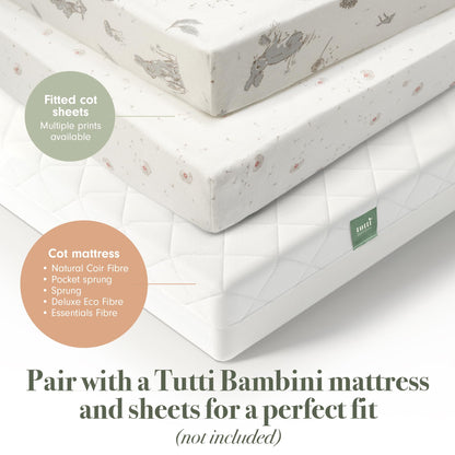 Tutti Bambini Rio 2-in-1 Cot Bed & Changer White 140x70cm