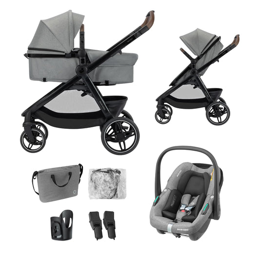 Maxi-Cosi Zelia Select Trio 3-in-1 Travel System, 0–4 Years – Grey