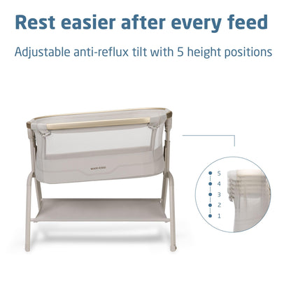 Maxi-Cosi Iora² Co-Sleeping Bassinet, 0–6 Months – Elegance Beige