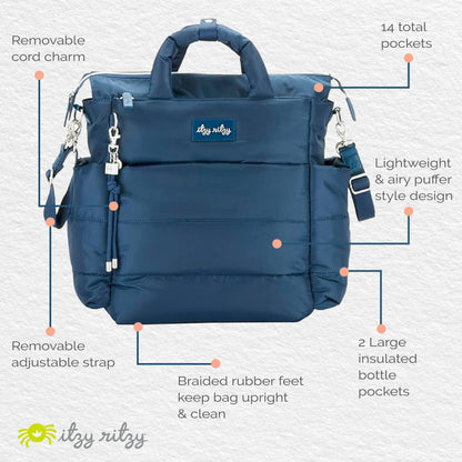 Itzy Ritzy Dream Convertible Diaper Bag | Sapphire Starlight