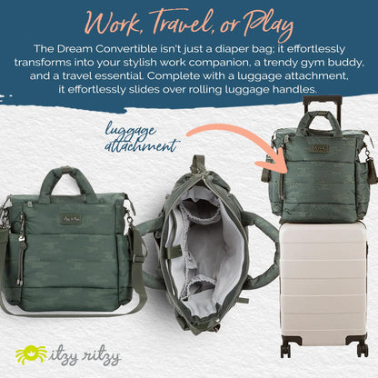 Itzy Ritzy Dream Convertible Diaper Bag | Cloud Camo