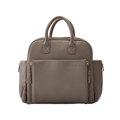 Ayla & Co Mini Convertible Diaper Tote Bag | Pebble