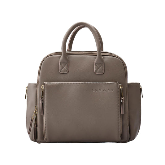 Ayla & Co Mini Convertible Diaper Tote Bag | Pebble