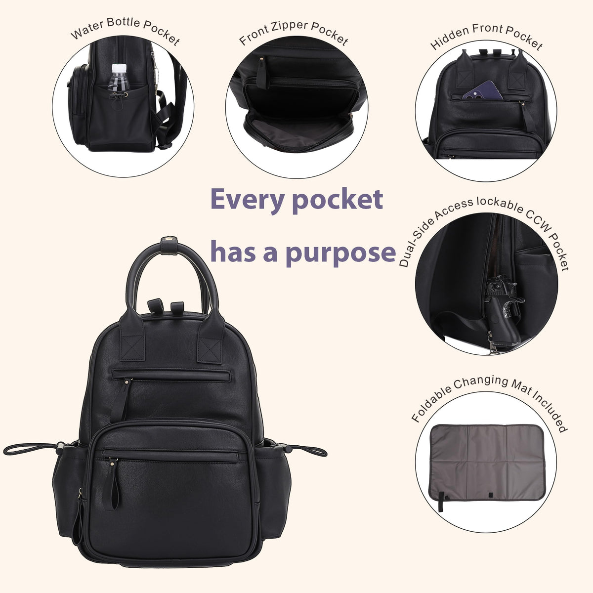 Jessie & James Saturday Diaper Bag Backpack | Concealed Carry
