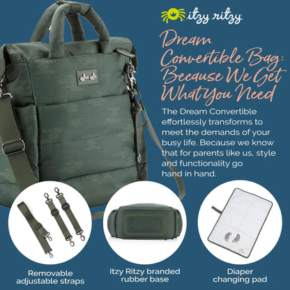 Itzy Ritzy Dream Convertible Diaper Bag | Cloud Camo